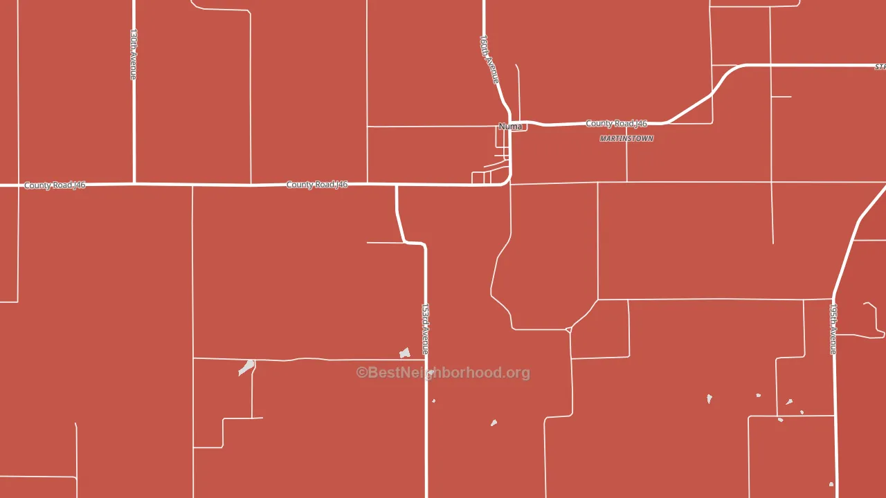 Numa, IA block-group political-lean map