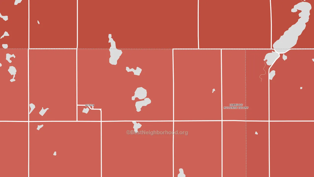 Nunda, SD block-group political-lean map