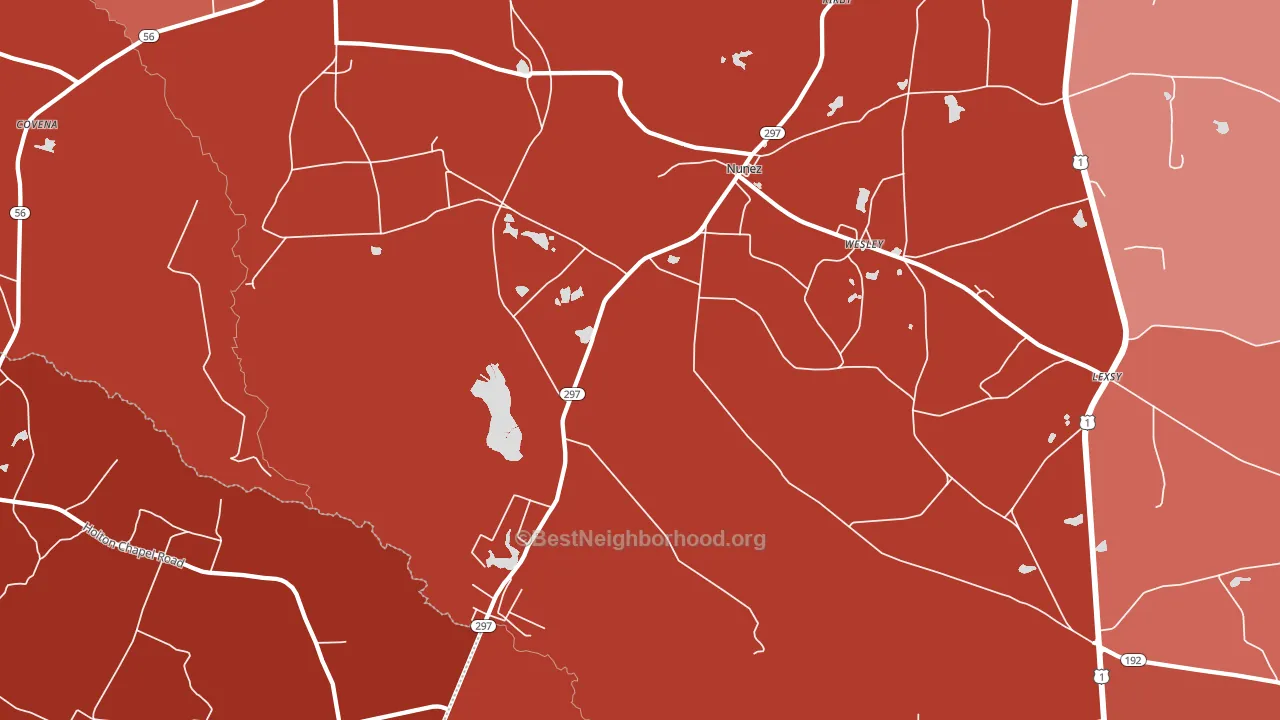 Nunez, GA block-group political-lean map