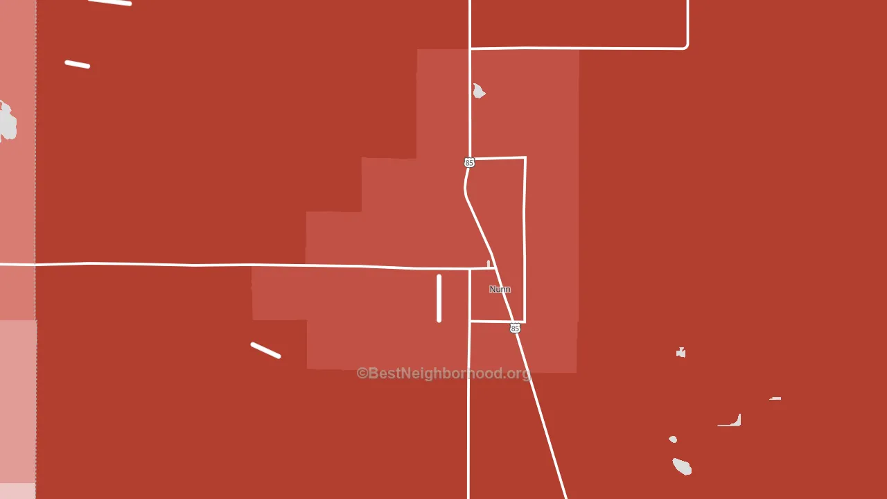 Nunn, CO block-group political-lean map