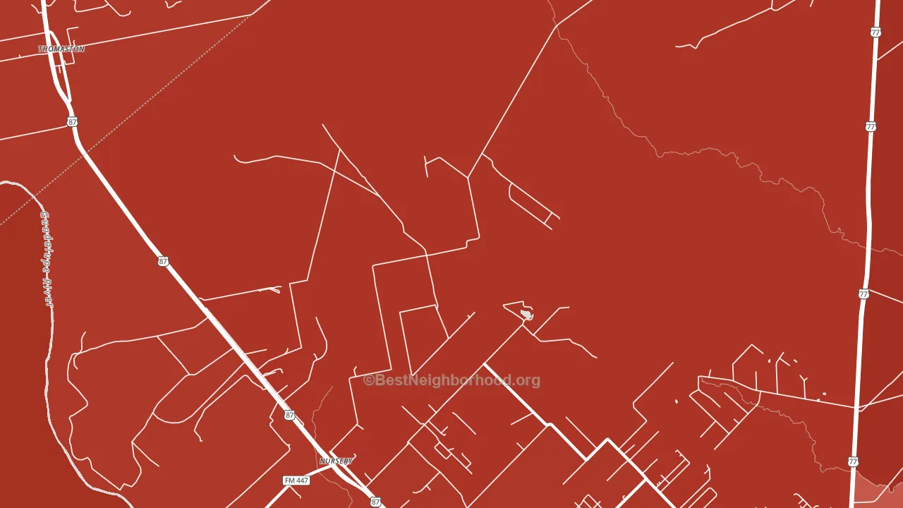 Nursery, TX block-group political-lean map