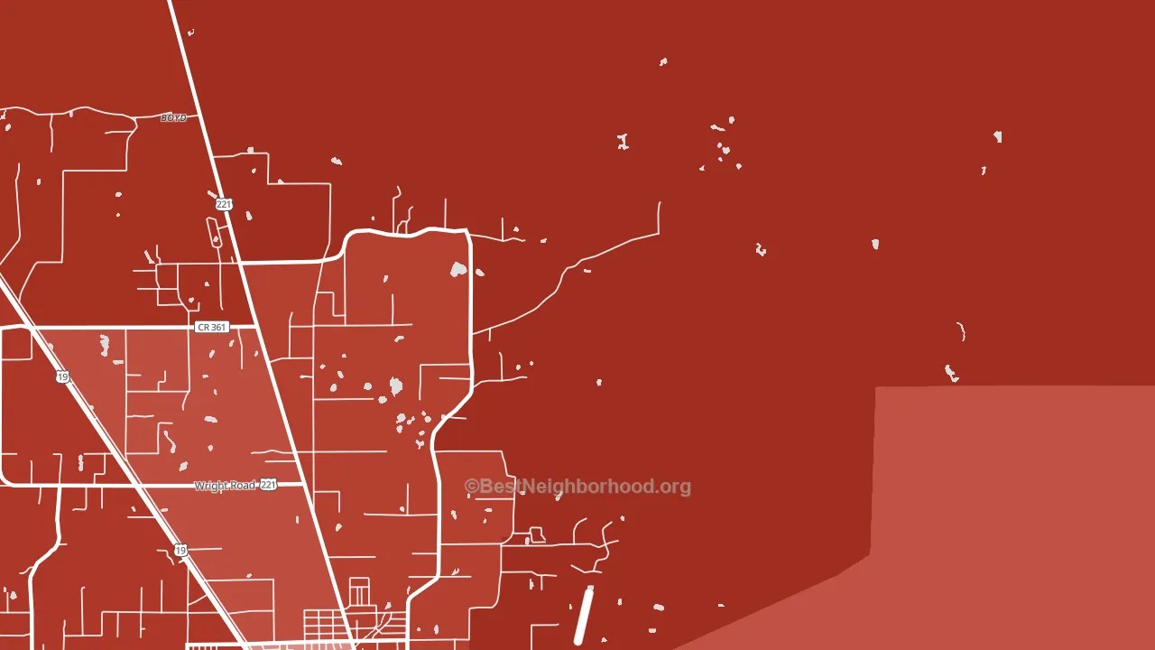 Nutall Rise, FL block-group political-lean map