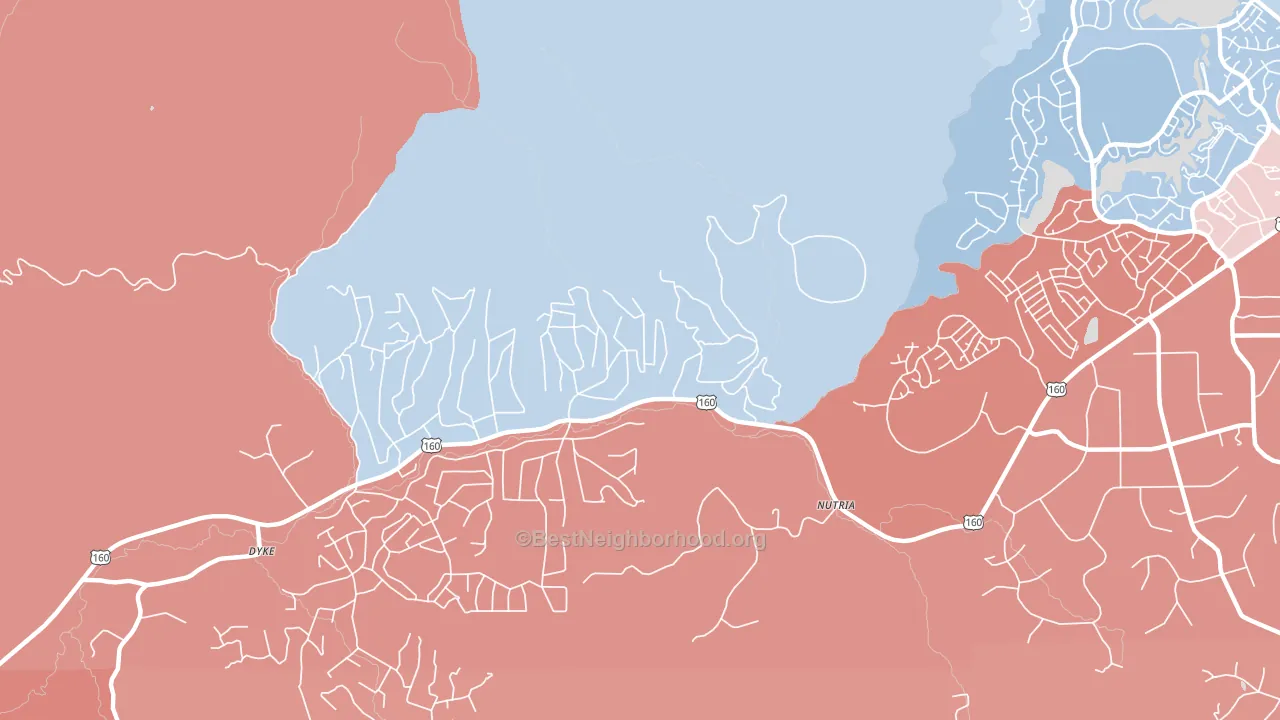 Nutria, CO block-group political-lean map