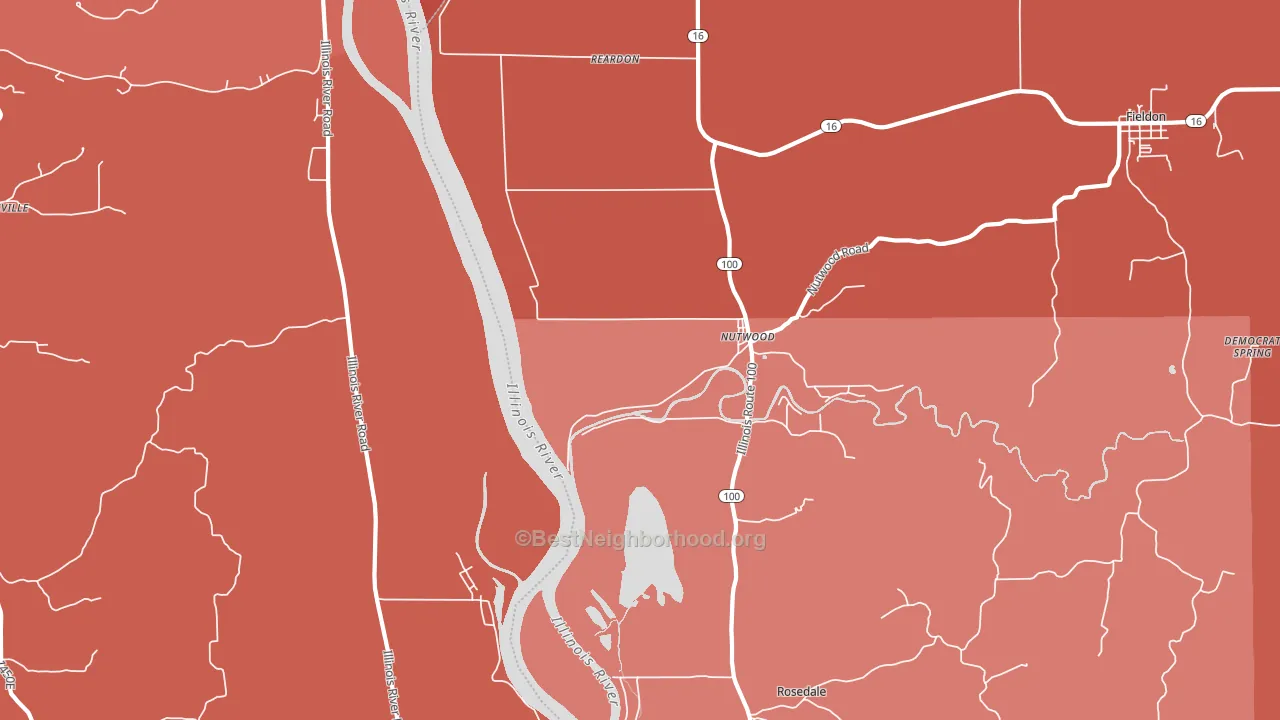Nutwood, IL block-group political-lean map