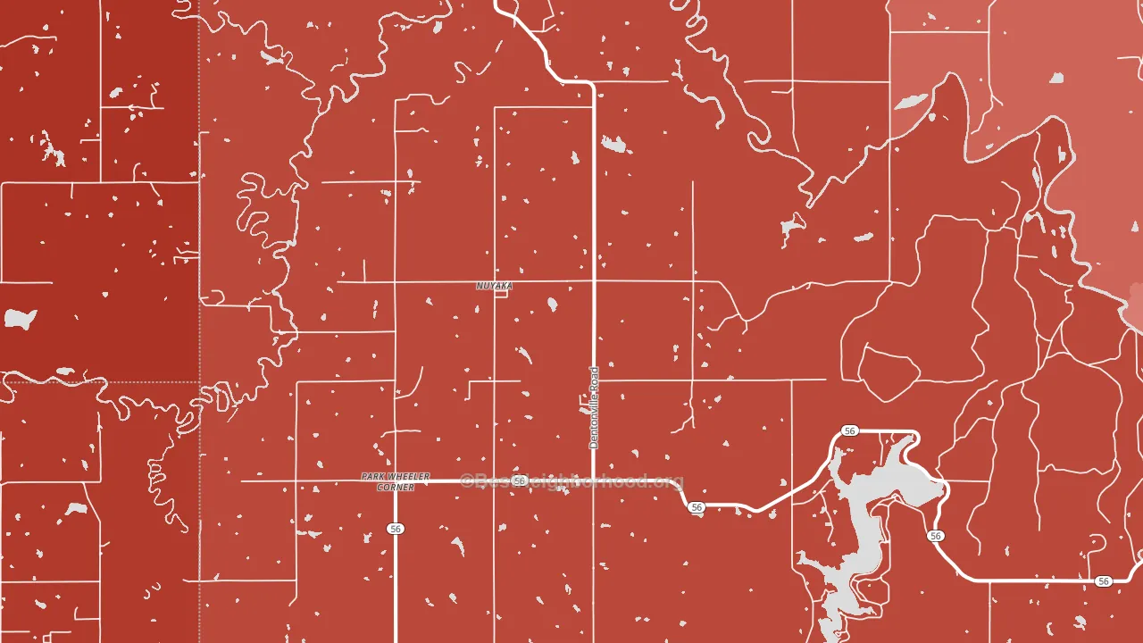 Nuyaka, OK block-group political-lean map