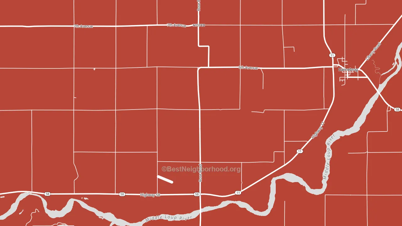 Nysted, NE block-group political-lean map