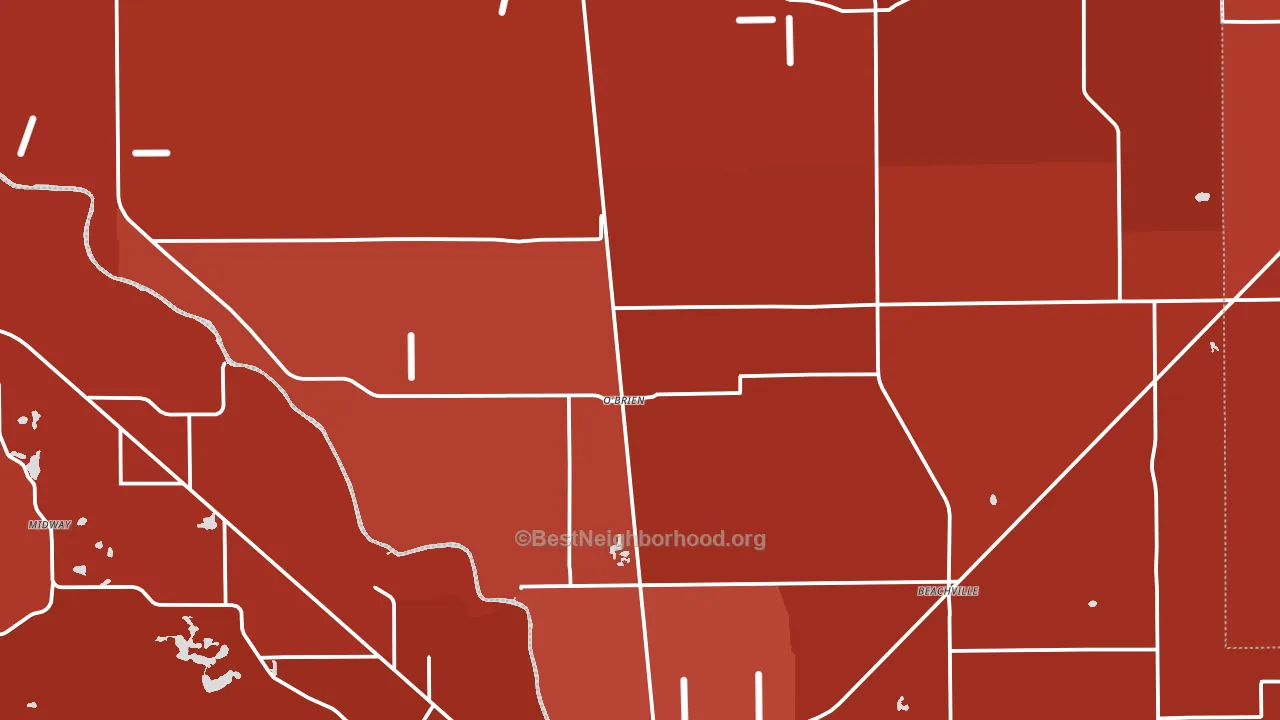 O'Brien, FL block-group political-lean map