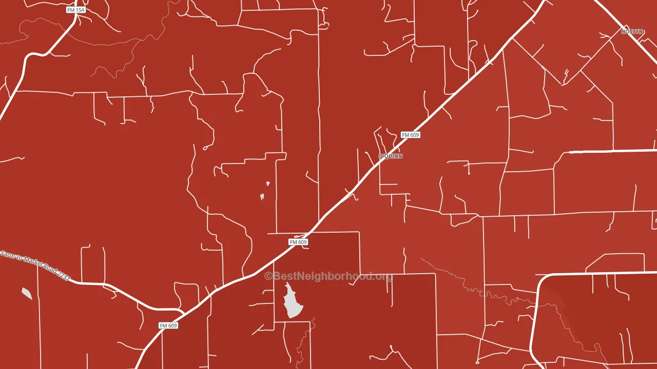 O'Quinn, TX block-group political-lean map