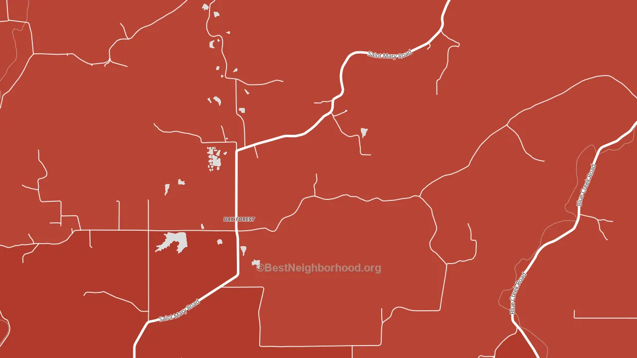 Oak Forest, IN block-group political-lean map