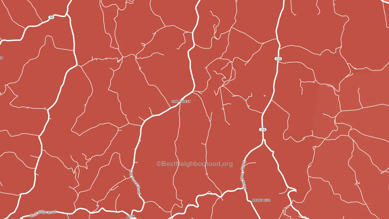 Oak Forest, PA block-group political-lean map