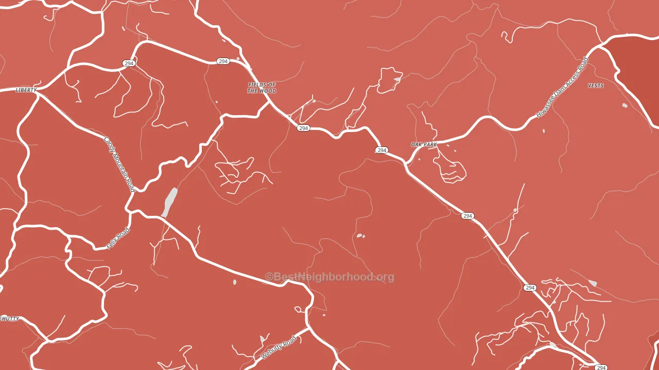 Oak Park, NC block-group political-lean map