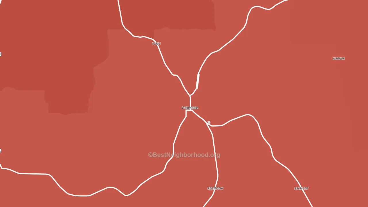 Oakesdale, WA block-group political-lean map