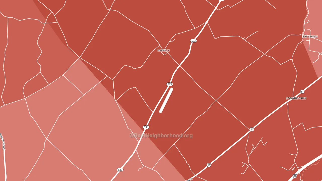 Oakville, PA block-group political-lean map