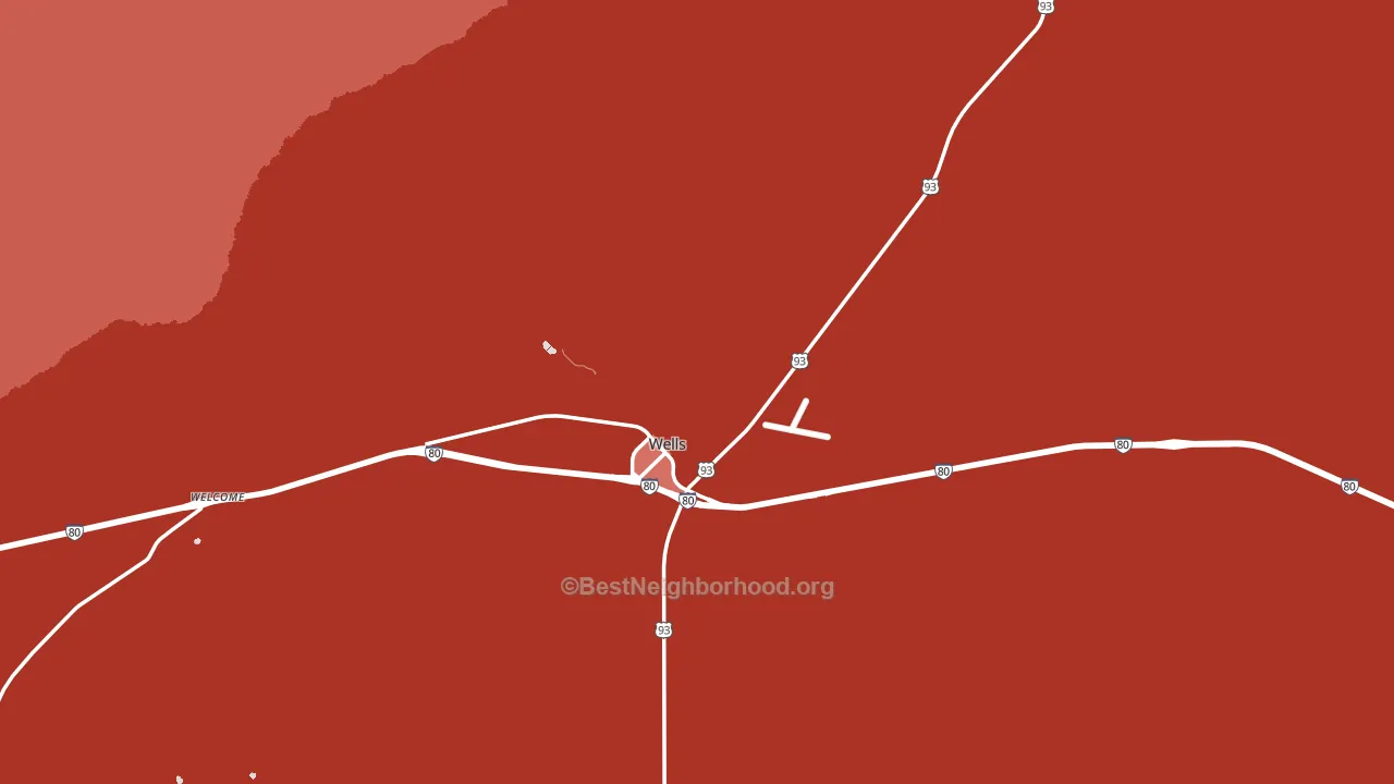 Oasis, NV block-group political-lean map