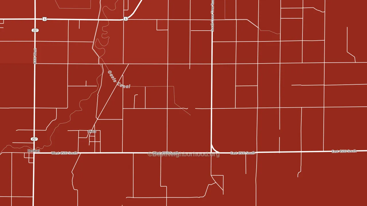 Oasis, UT block-group political-lean map