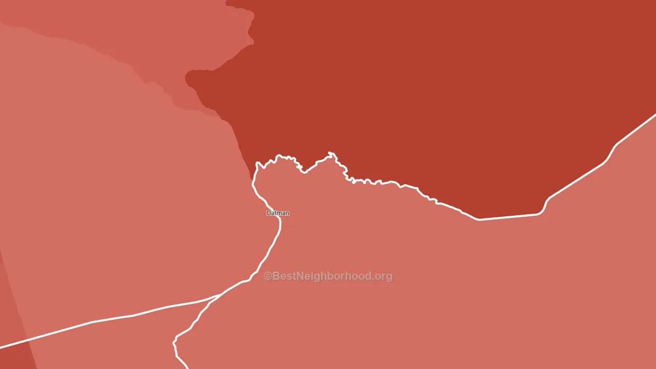 Oatman, AZ block-group political-lean map