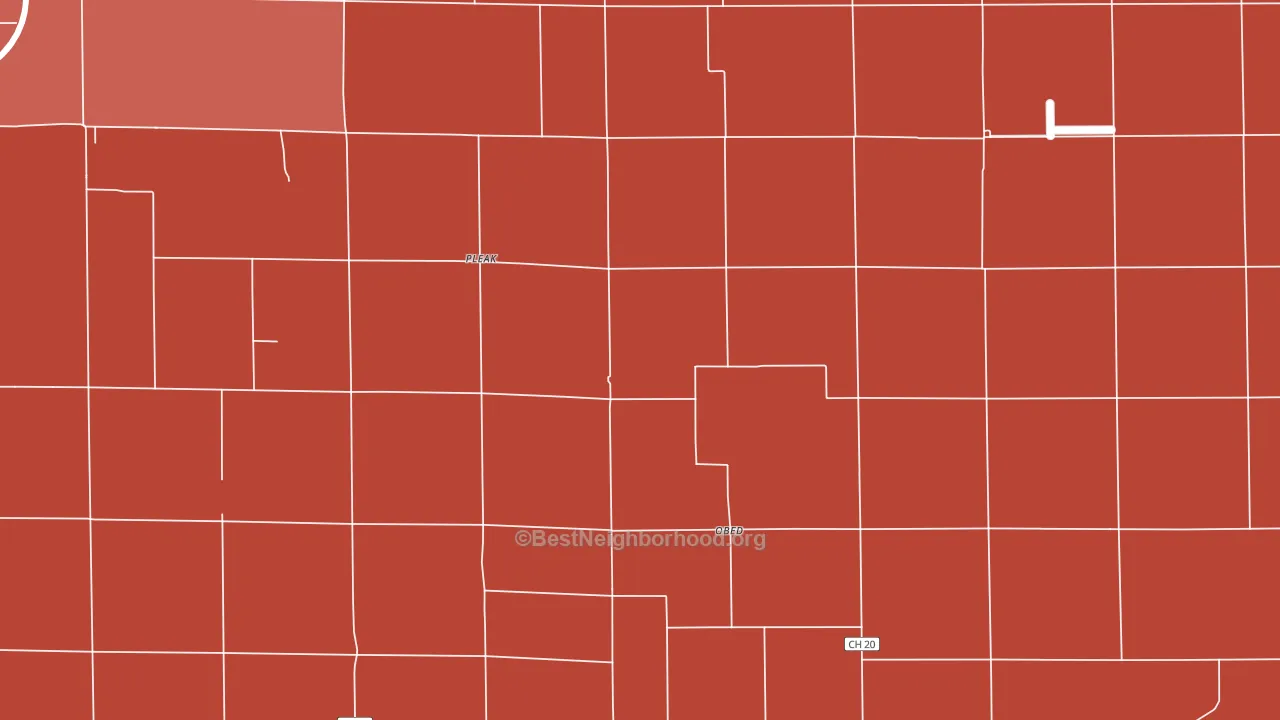 Obed, IL block-group political-lean map