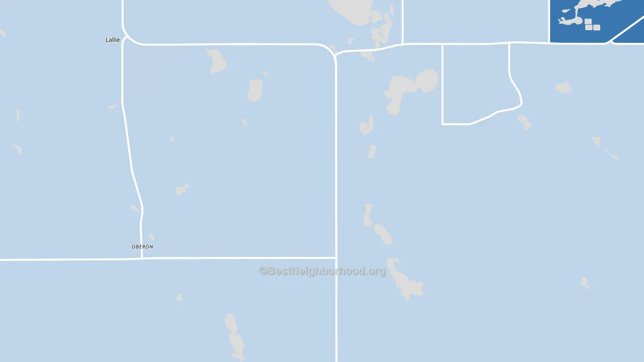 Oberon, ND block-group political-lean map