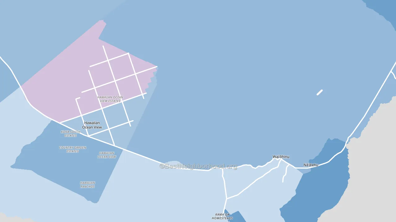 Ocean View, HI block-group political-lean map