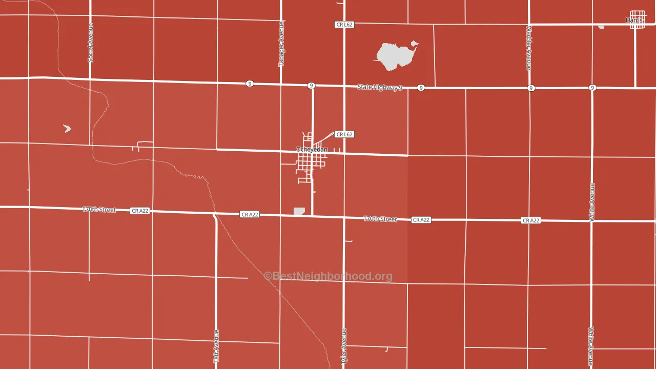 Ocheyedan, IA block-group political-lean map