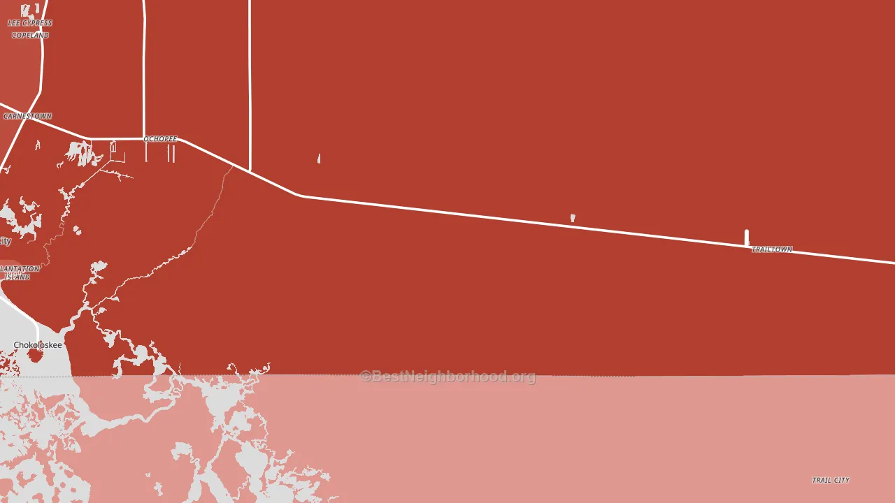Ochopee, FL block-group political-lean map
