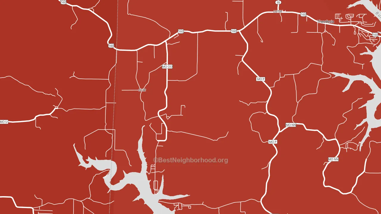 Ocie, MO block-group political-lean map