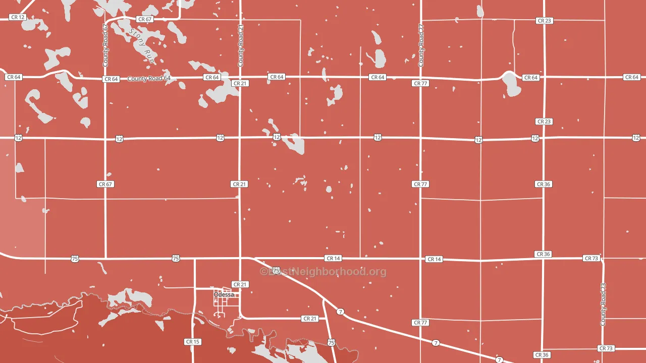 Odessa, MN block-group political-lean map