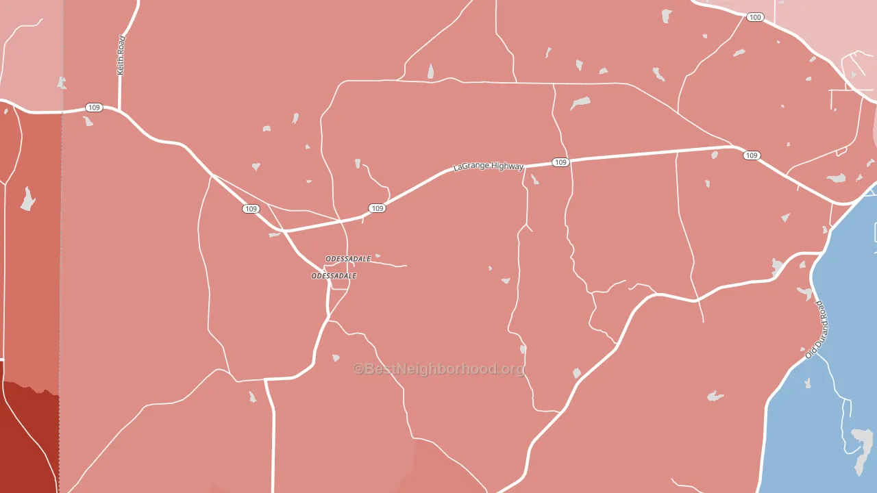 Odessadale, GA block-group political-lean map
