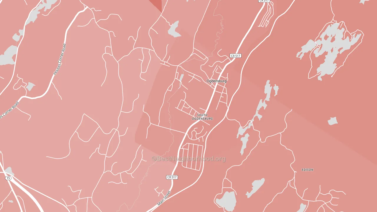 Ogdensburg, NJ block-group political-lean map