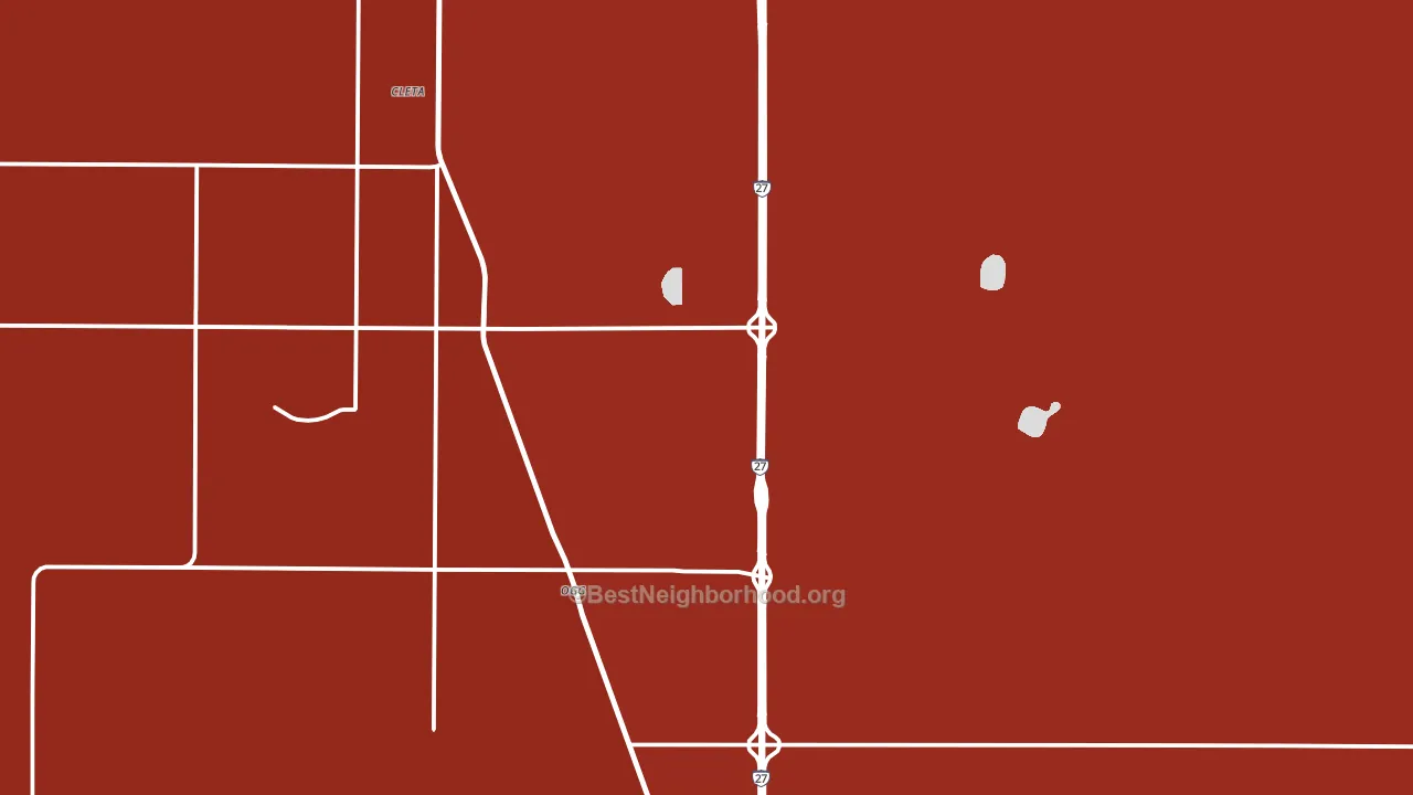 Ogg, TX block-group political-lean map