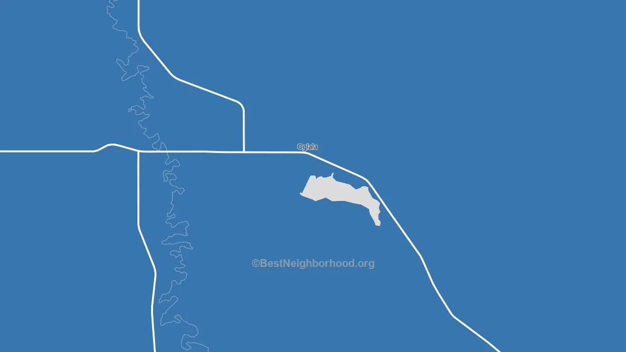 Oglala, SD block-group political-lean map