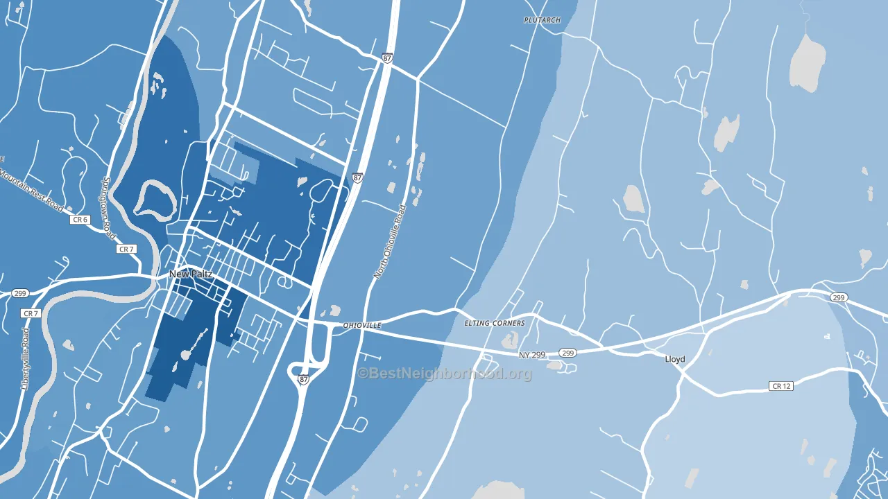 Ohioville, NY block-group political-lean map