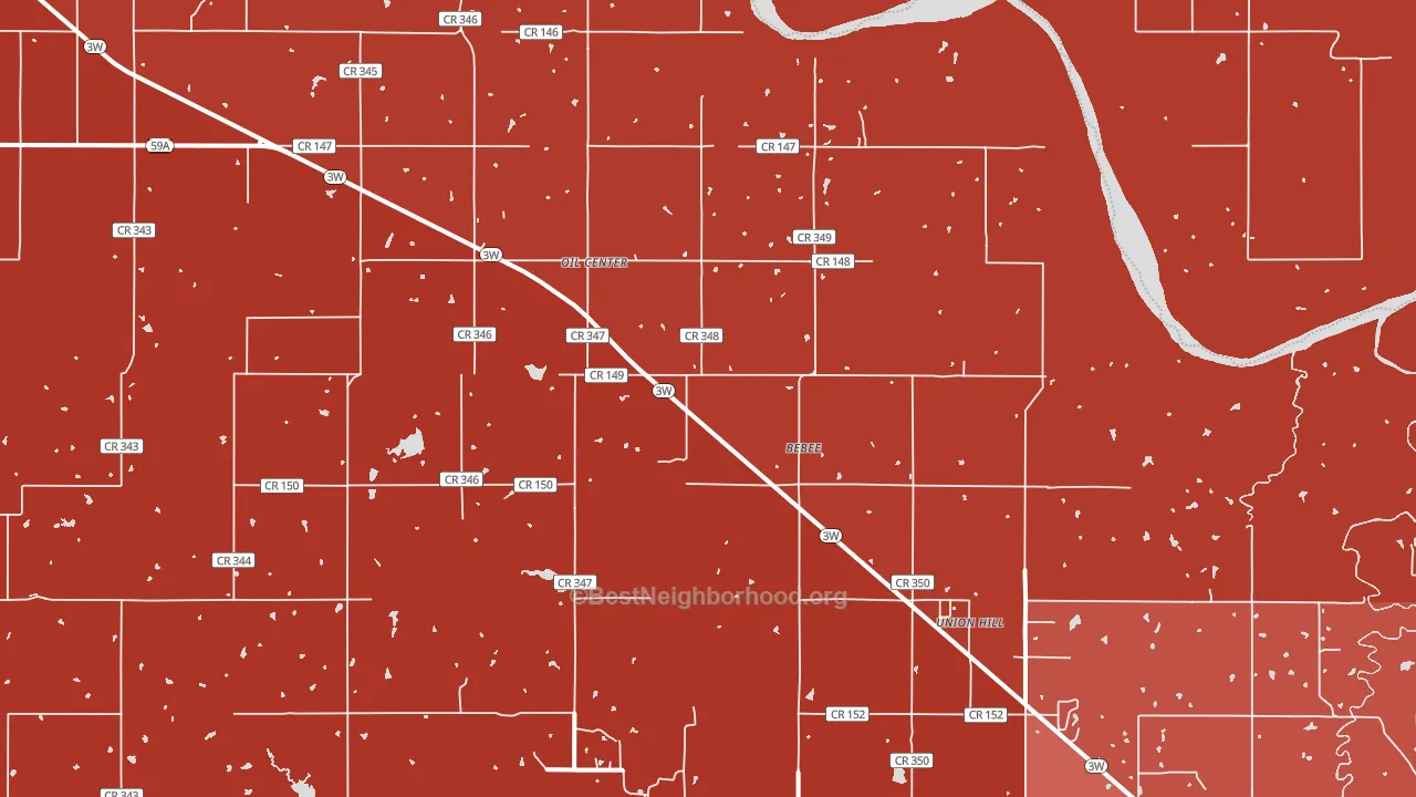 Oil Center, OK block-group political-lean map