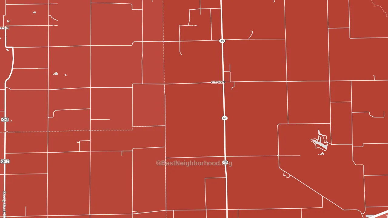 Oilfield, IL block-group political-lean map