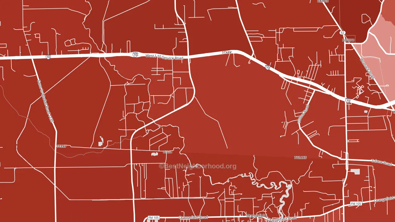 Oilla, TX block-group political-lean map