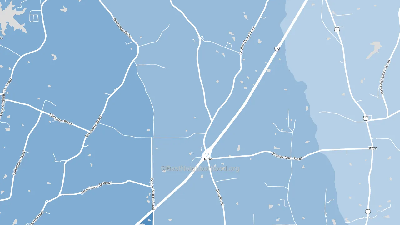 Oine, NC block-group political-lean map