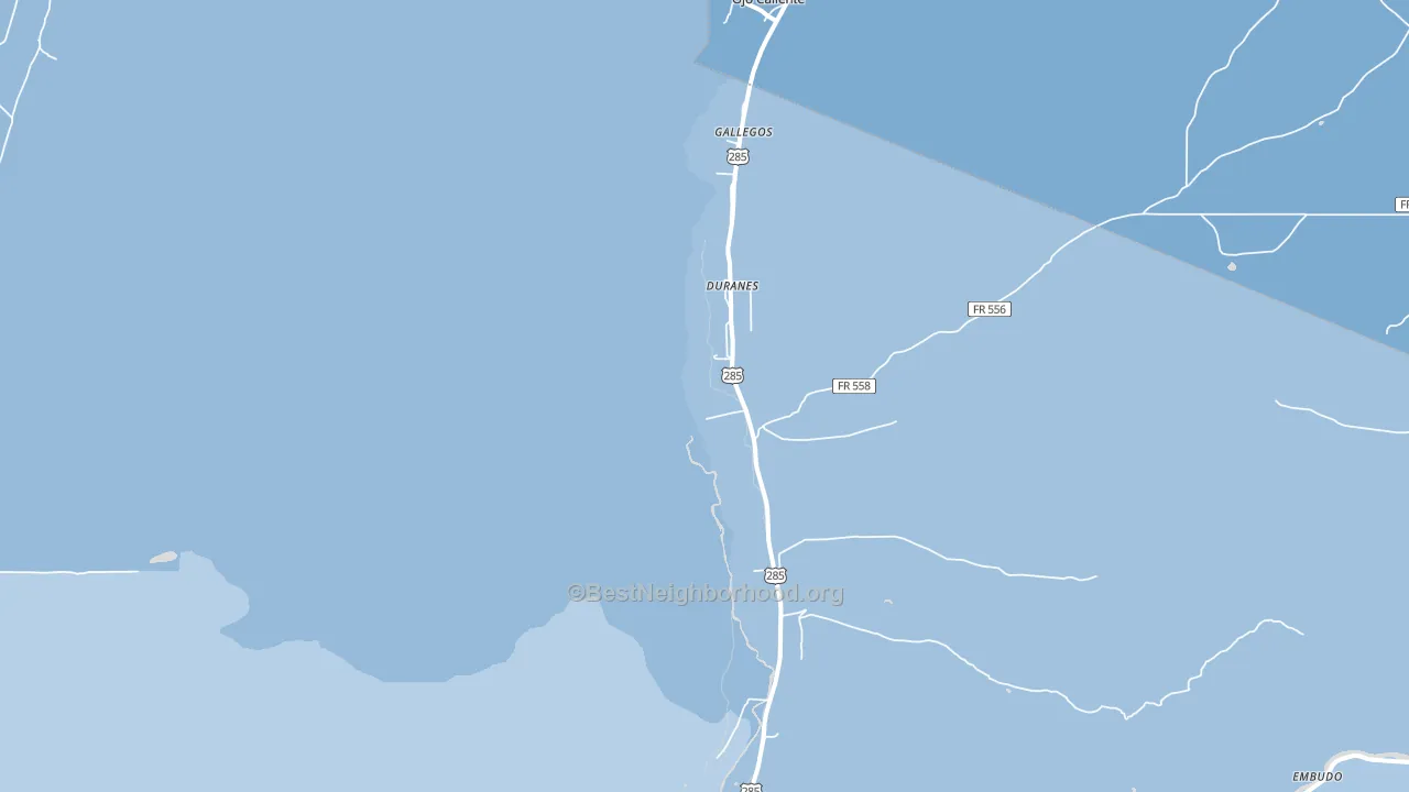 Ojo Caliente, NM block-group political-lean map