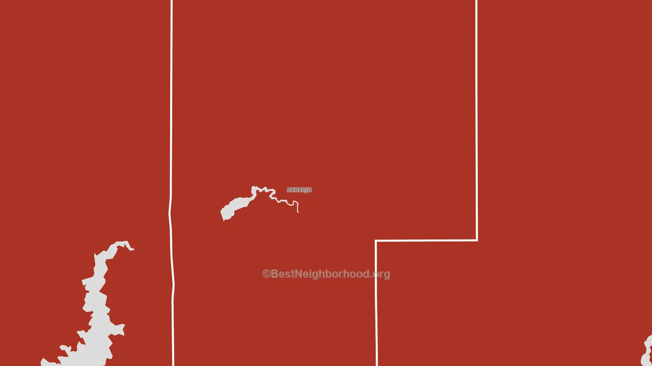 Okobojo, SD block-group political-lean map