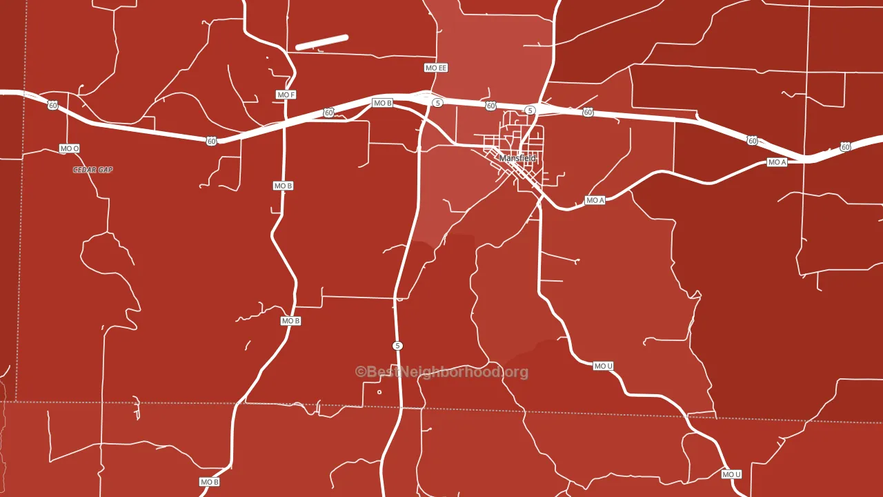 Olathia, MO block-group political-lean map