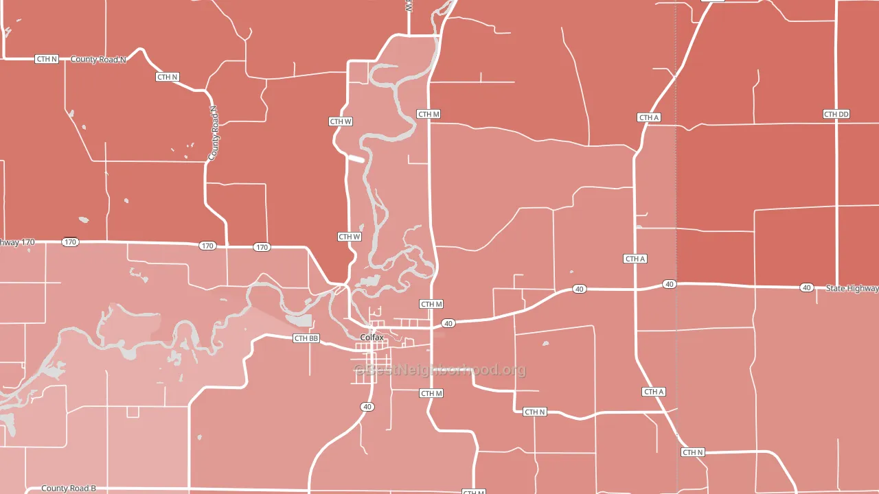 Old Albertville, WI block-group political-lean map