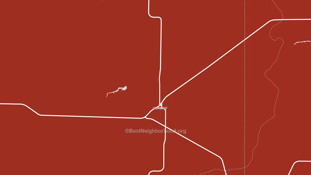 Old Glory, TX block-group political-lean map