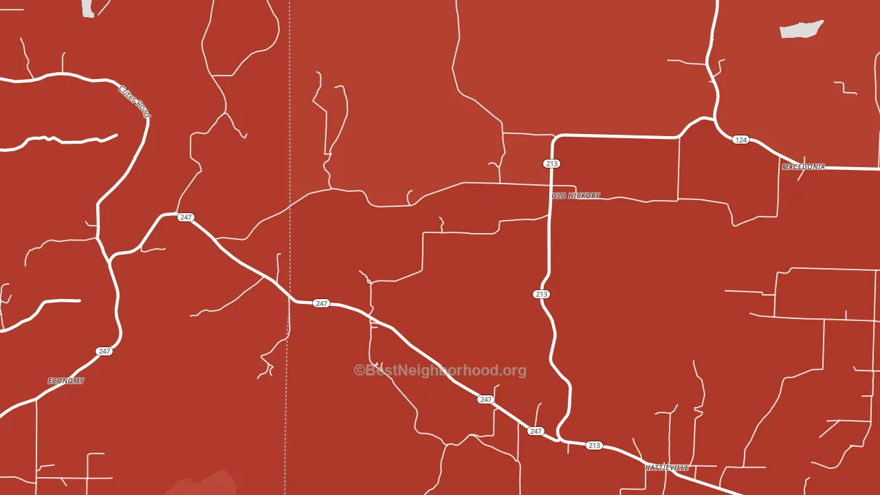 Old Hickory, AR block-group political-lean map
