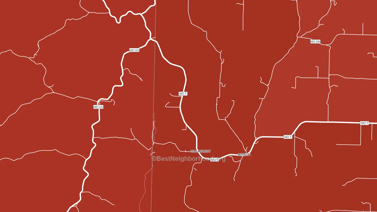 Old Merritt, MO block-group political-lean map