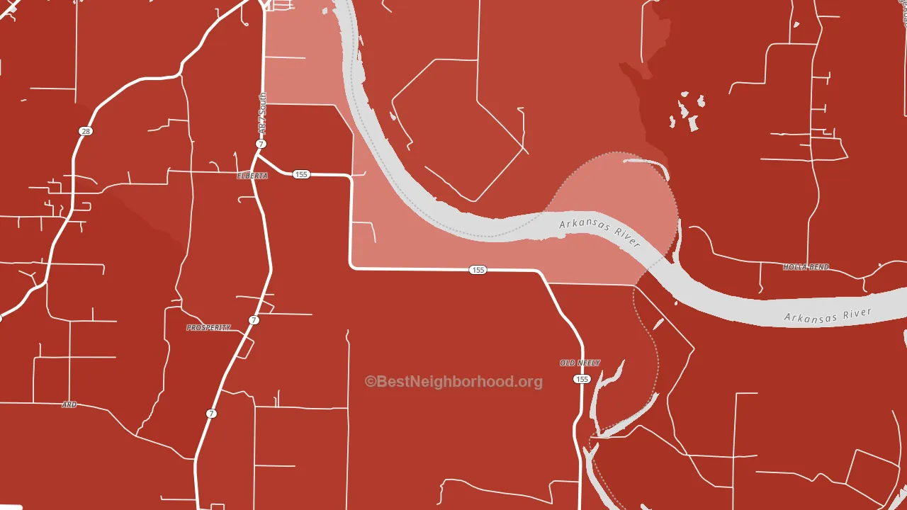Old Neely, AR block-group political-lean map