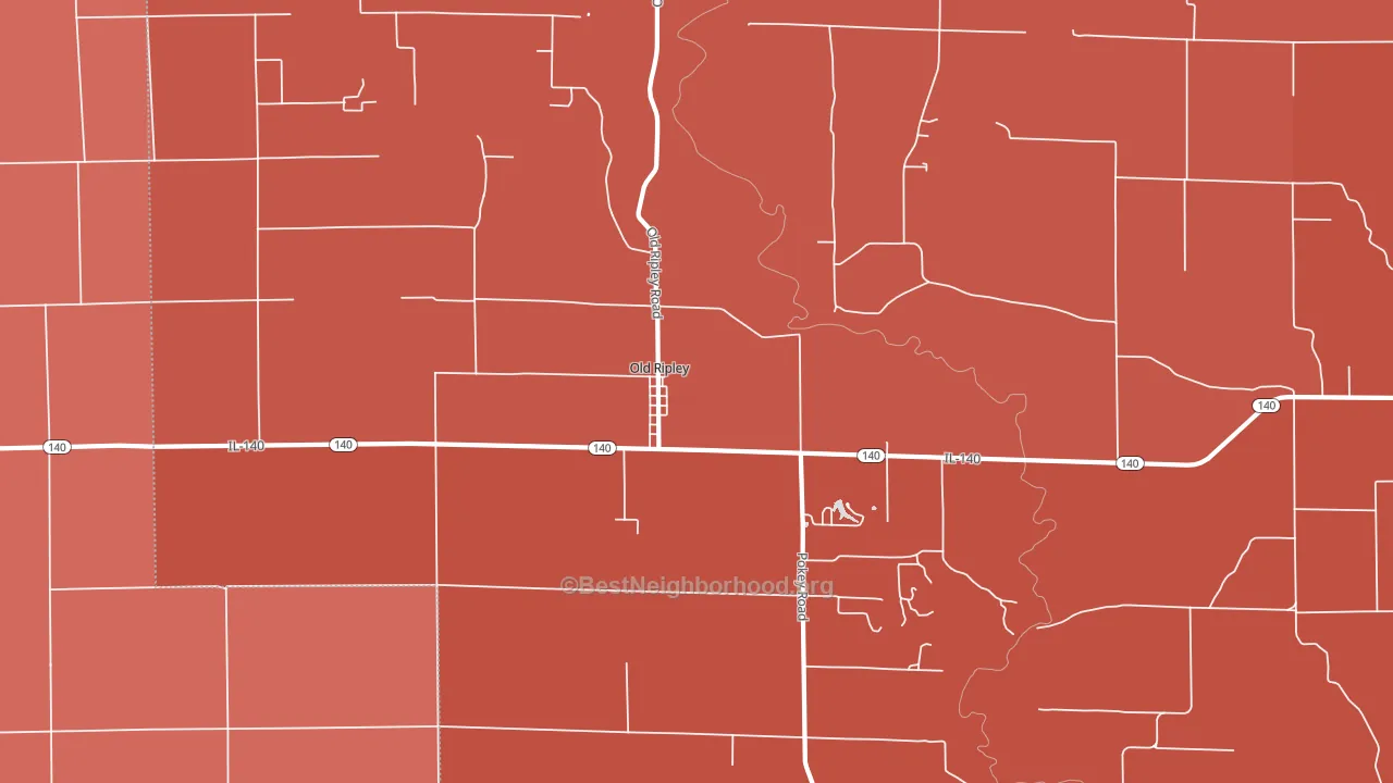Old Ripley, IL block-group political-lean map