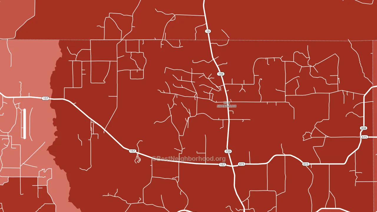Old Shongaloo, LA block-group political-lean map