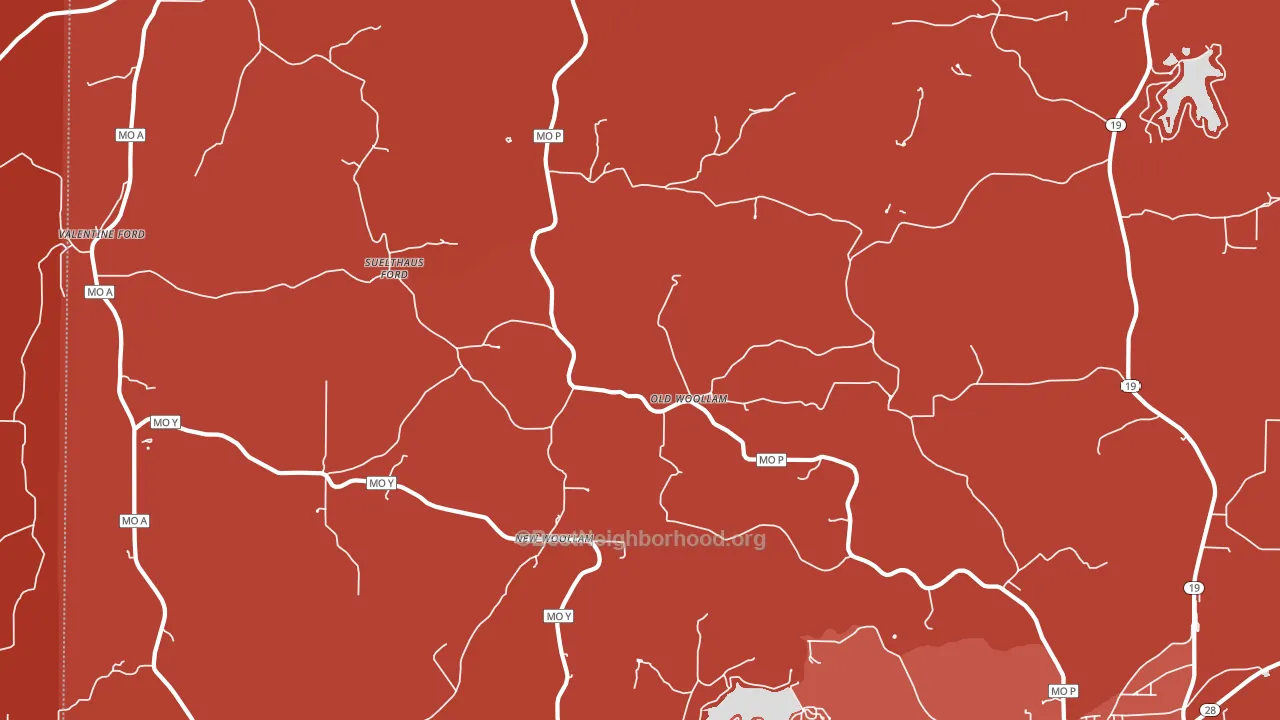 Old Woollam, MO block-group political-lean map