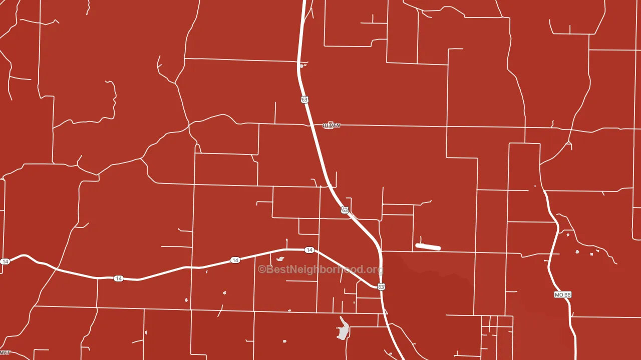 Olden, MO block-group political-lean map