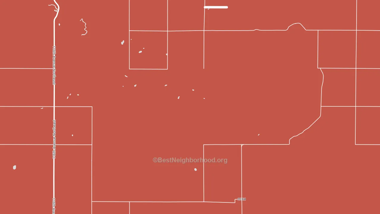 Olga, ND block-group political-lean map