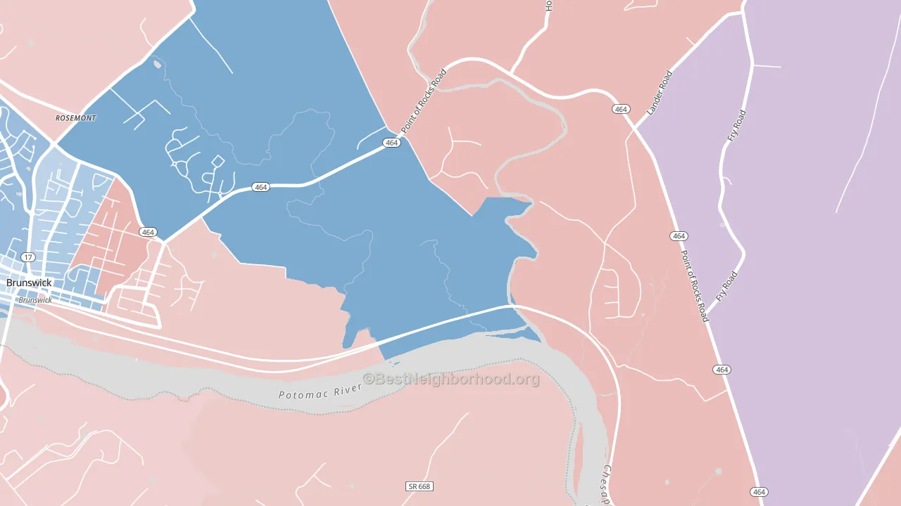 Olive, MD block-group political-lean map